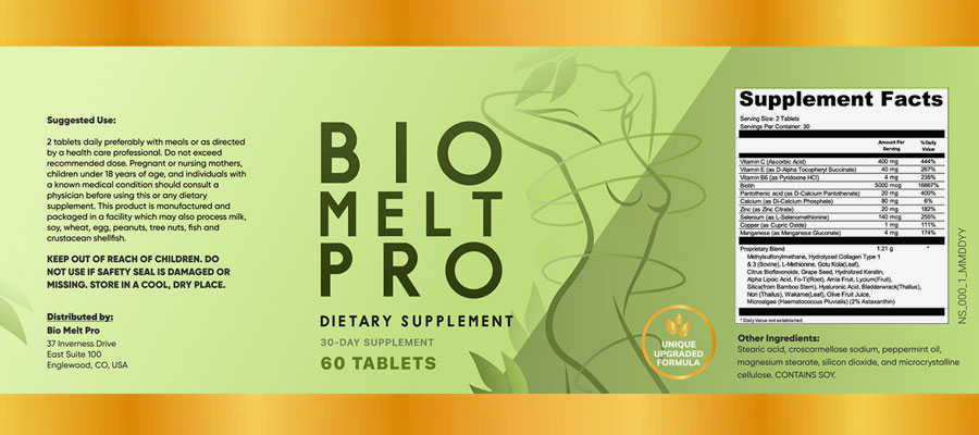 Bio Melt Pro weight loss supplement Facts